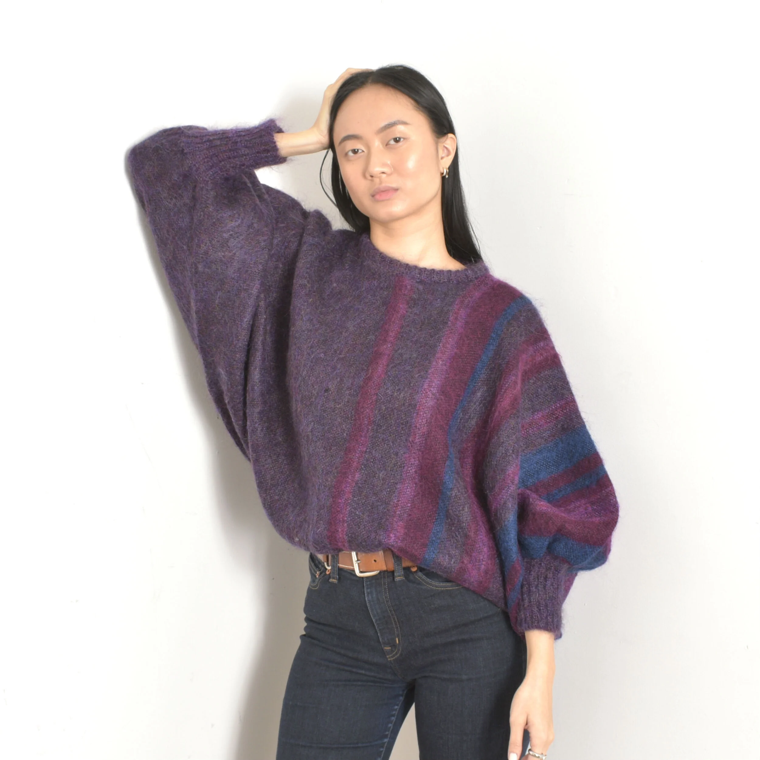 1980s Batwing Slouchy Mohair Sweater-S/M/L — La Poubelle Vintage